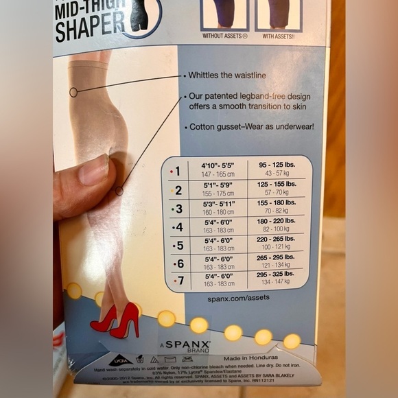 Assets by Sara Blakley Size 5 Nude Hi Waist Mid Thigh Shaper Underwear XXL Shape - Picture 4 of 6